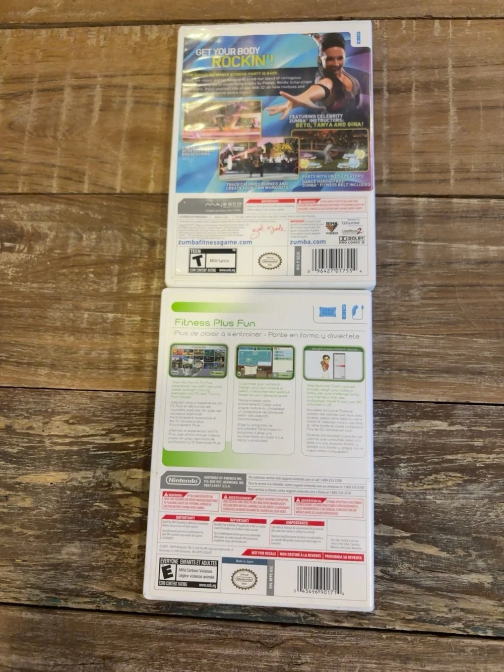 Zumba Fitness 2 + Wii Fit Plus Nintendo Wii 2 Game Bundle Tested Working